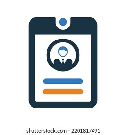 Admit, Id Card, Pass Icon. Editable Vector Logo.