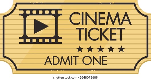 Admite una entrada de cine retro