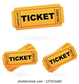 Admit One Style Tickets Vector Template Stock Vector (Royalty Free ...