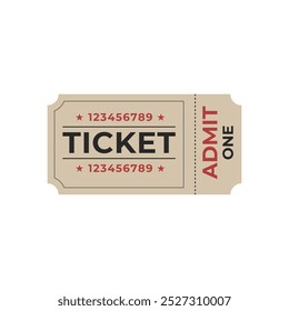 Admit one ticket design concept template