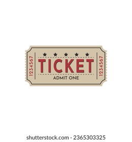 admit one ticket vector design logo template