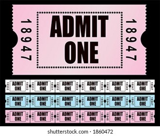 Admit One Tickets - Vector