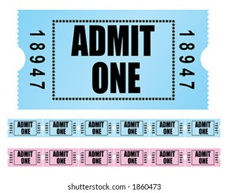 Admit One Tickets - Vector