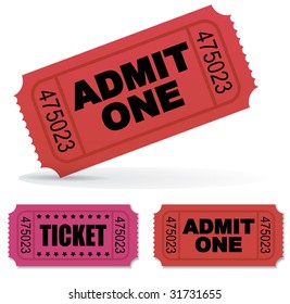 Admit one Vector Tickets Set