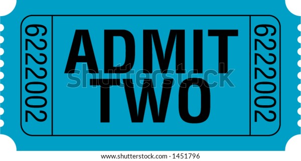 Admit Two Ticket Stock Vector (Royalty Free) 1451796