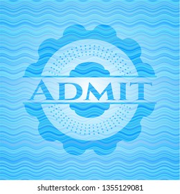 Admit water representation badge.