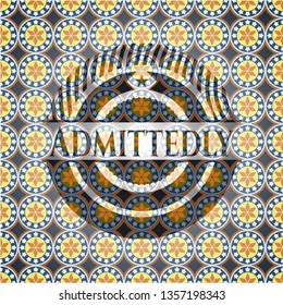 Admittedly arabesque style emblem. arabic decoration.