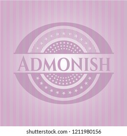 Admonish realistic pink emblem