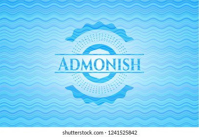 Admonish sky blue water style emblem.