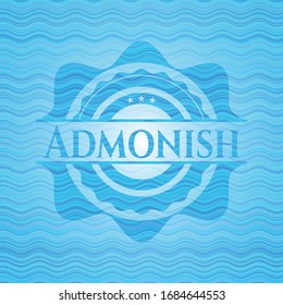 Admonish water concept emblem background. Vector Illustration. Detailed.