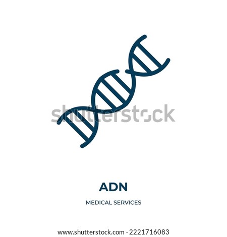 Adn icon. Linear vector illustration from medical services collection. Outline adn icon vector. Thin line symbol for use on web and mobile apps, logo, print media.
