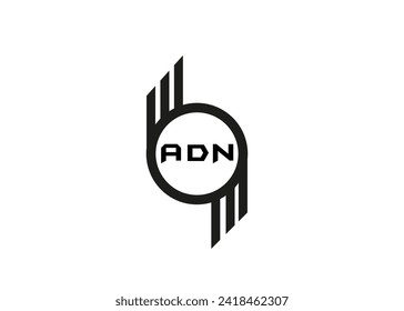 ADN-Logo, weißer Farbhintergrund. ein d n Symbol und Logo