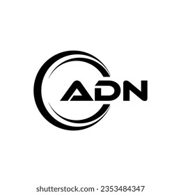 ADN Logo Design, Inspiration für eine einzigartige Identität. Modernes Eleganz und kreatives Design. Markieren Sie Ihren Erfolg mit dem Markieren dieses Logos.