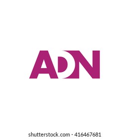 ADN-Logo. Vektorillustration Grafisches Branding Letter-Element. weißer Hintergrund