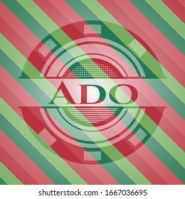 Antecedentes de la insignia de Navidad de Ado. Ilustración vectorial. Detallado.