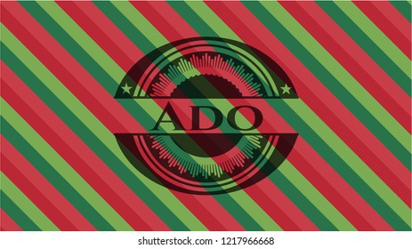  Ado christmas colors style badge.