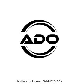 ADO Letter Logo Design, Inspiration for a Unique Identity. Modern Elegance and Creative Design. Watermark Your Success with the Striking this Logo.
