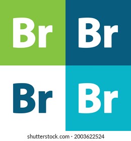 Adobe Bridge Flat Four Color Minimal Icon Set