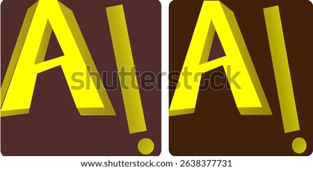 adobe illustrator 3d icon isolated on the white background