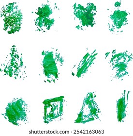 Pinceles verdes de Adobe Illustrator