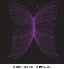 Adobe Illustrator Line Purple Butterfly