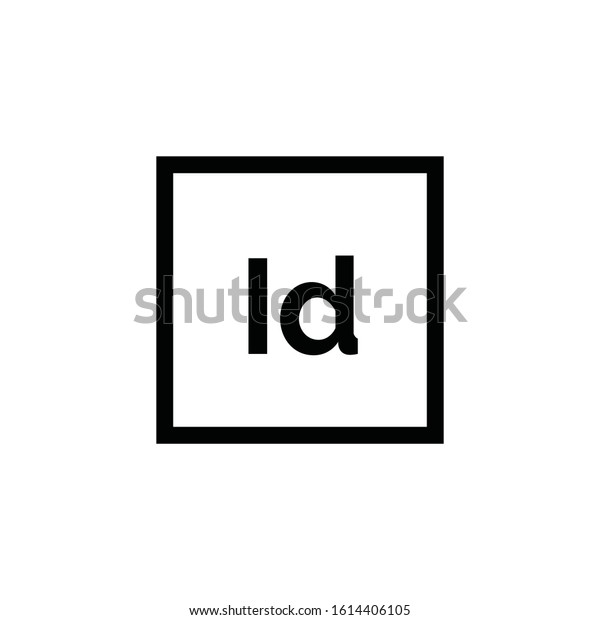 Adobe Indesign Icon Vector Linear Style Stock Vector Royalty Free