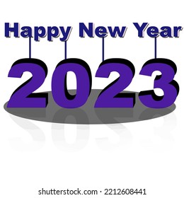 Adobe Photoshop Design Happy New Year 2023 Text Style Design