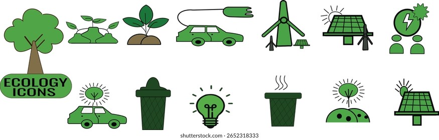 pastoreio
Gem Personalizada

Análise
Ícones de ecologia vibrantes que mostram várias soluções de energia verde e símbolos de conservação ambiental, ideais para projetos sustentáveis e projetos ecológicos