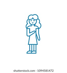 Adolescence linear icon concept. Adolescence line vector sign, symbol, illustration.