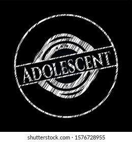 Adolescent chalk emblem. Vector Illustration. Detailed.