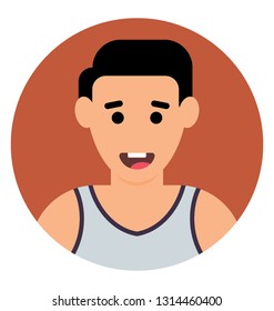Adolescent flat icon design 