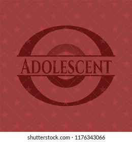 Adolescent red emblem