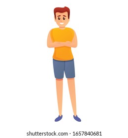 Adolescent student icon. Cartoon of adolescent student vector icon for web design isolated on white background
