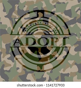 Adopt camouflaged emblem
