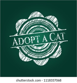 Adopt a Cat with chalkboard texture