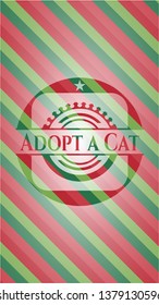 Adopt a Cat christmas badge.