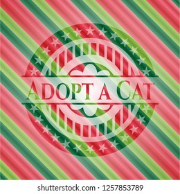 Adopt a Cat christmas emblem.