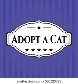 Adopt a Cat colorful banner