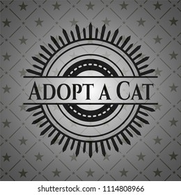 Adopt a Cat dark emblem. Retro