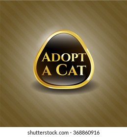 Adopt a Cat gold badge or emblem