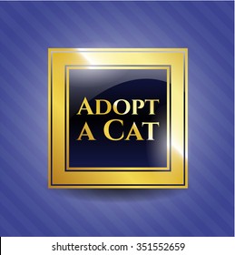 Adopt a Cat gold emblem