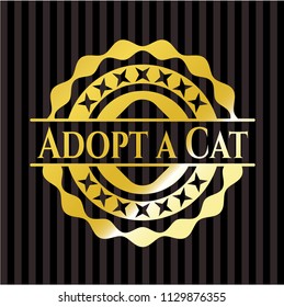 Adopt a Cat gold shiny badge