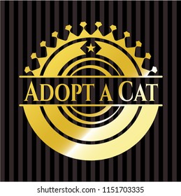 Adopt a Cat gold shiny badge