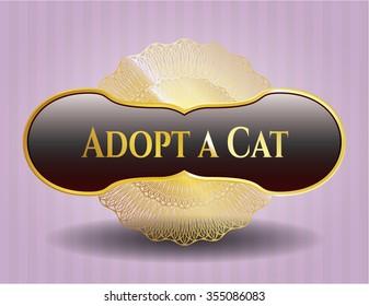 Adopt a Cat gold shiny emblem