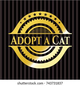 Adopt a Cat gold shiny emblem