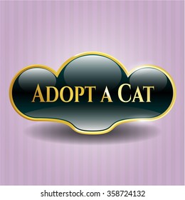 Adopt a Cat golden badge