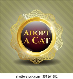 Adopt a Cat golden badge