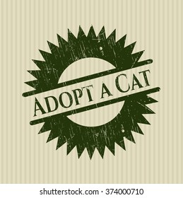 Adoptar un sello de estilo grunge de gato