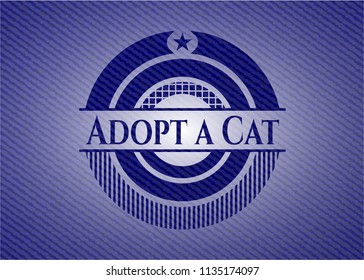 Adopt a Cat with jean texture
