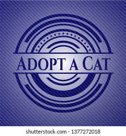 Adopt a Cat with jean texture